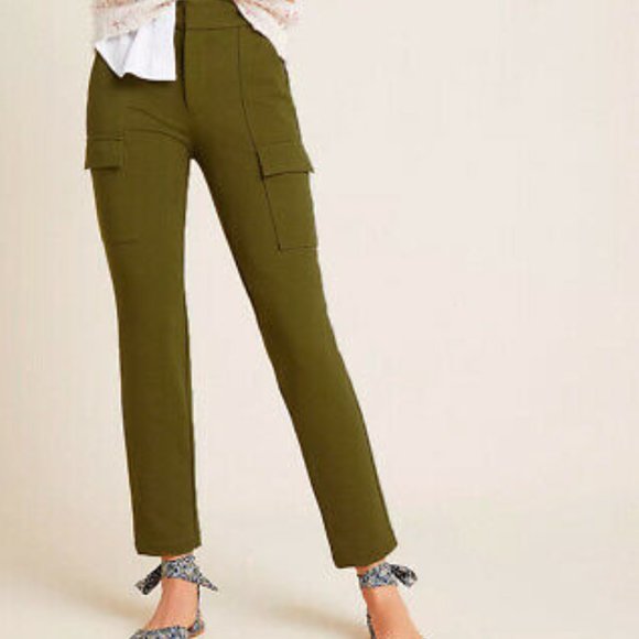 Anthropologie Pants - NWT Anthropologie Olive Green Knit Cargo Pants 6